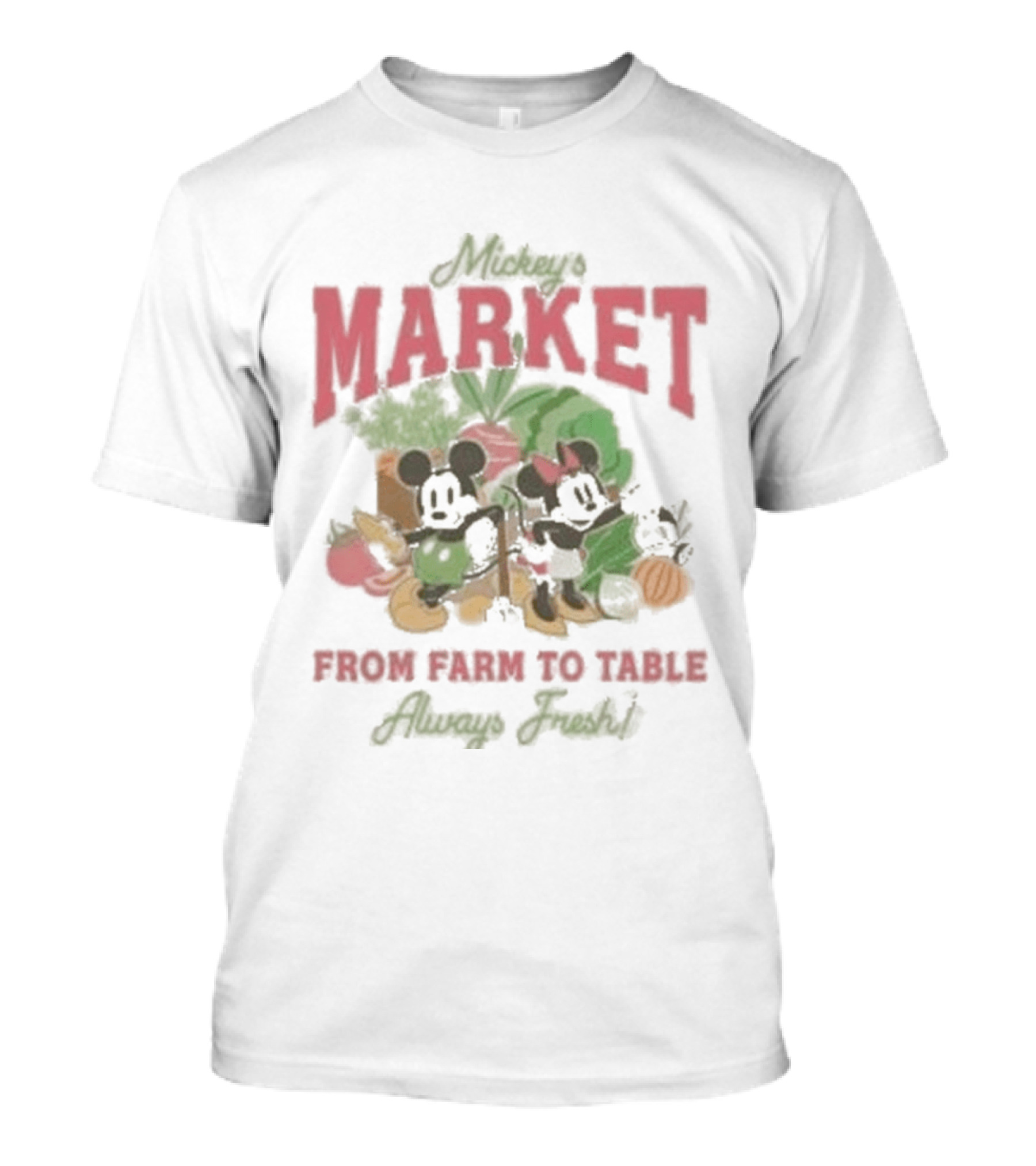 Mickey Minnie Market From Farm To Table T-Shirt