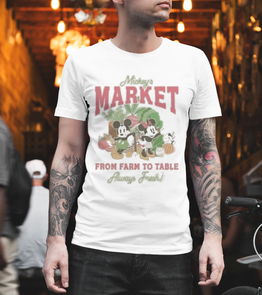 Mickey Minnie Market From Farm To Table T-Shirt