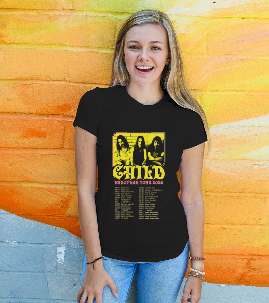 Child Europe Tour 2026 Concert Dates And Locations T-Shirt