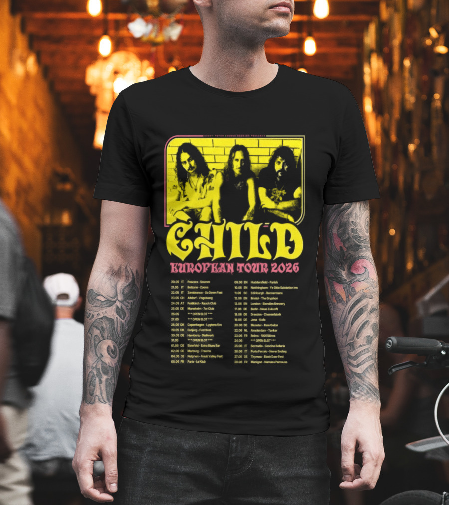 Child Europe Tour 2026 Concert Dates And Locations T-Shirt