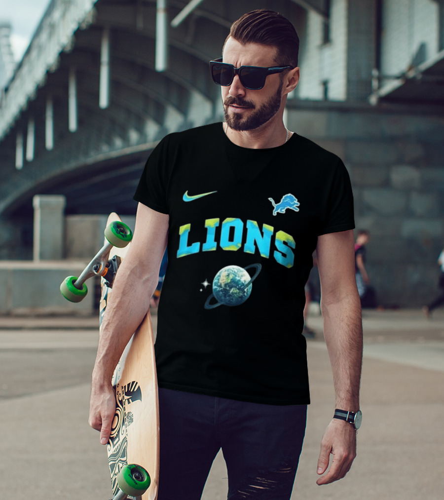 Detroit Lions Earth Day 2026 Nike Planetary T-Shirt