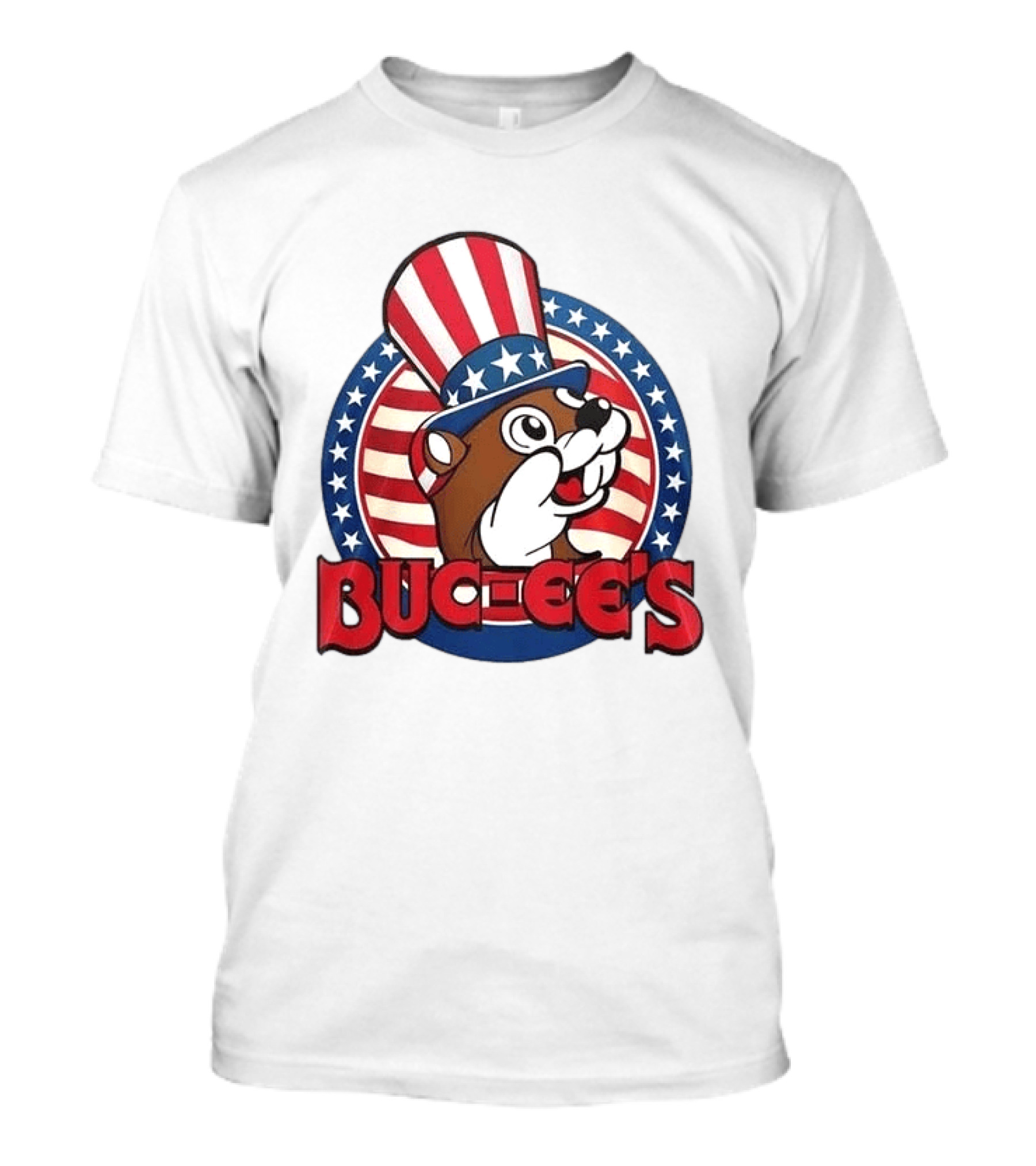 Buc Ee's Patriotic Uncle Sam Beaver USA Stars And Stripes 250th Anniversary T-Shirt