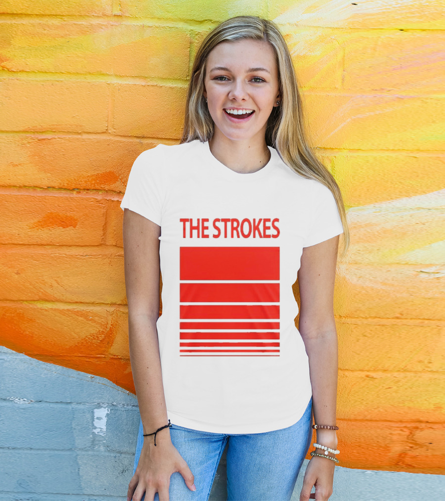 The Strokes 2026 Tour San Francisco Bold Red Stripes T-Shirt