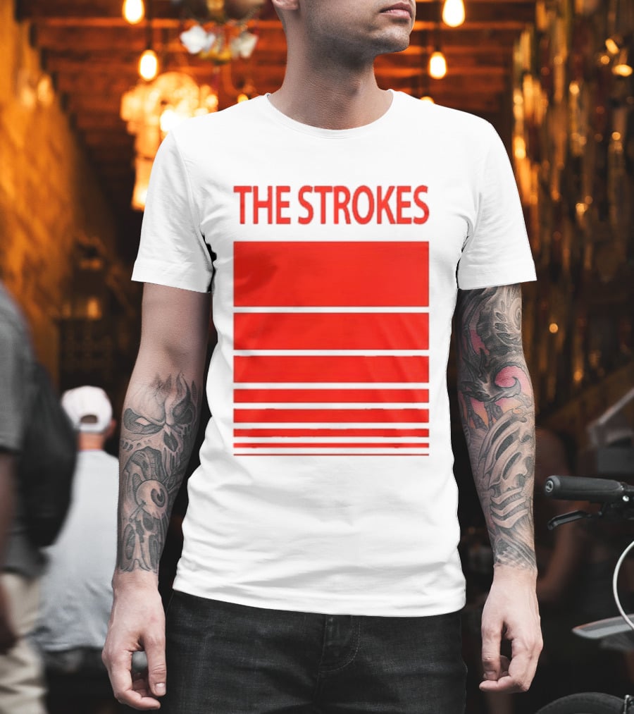 The Strokes 2026 Tour San Francisco Bold Red Stripes T-Shirt
