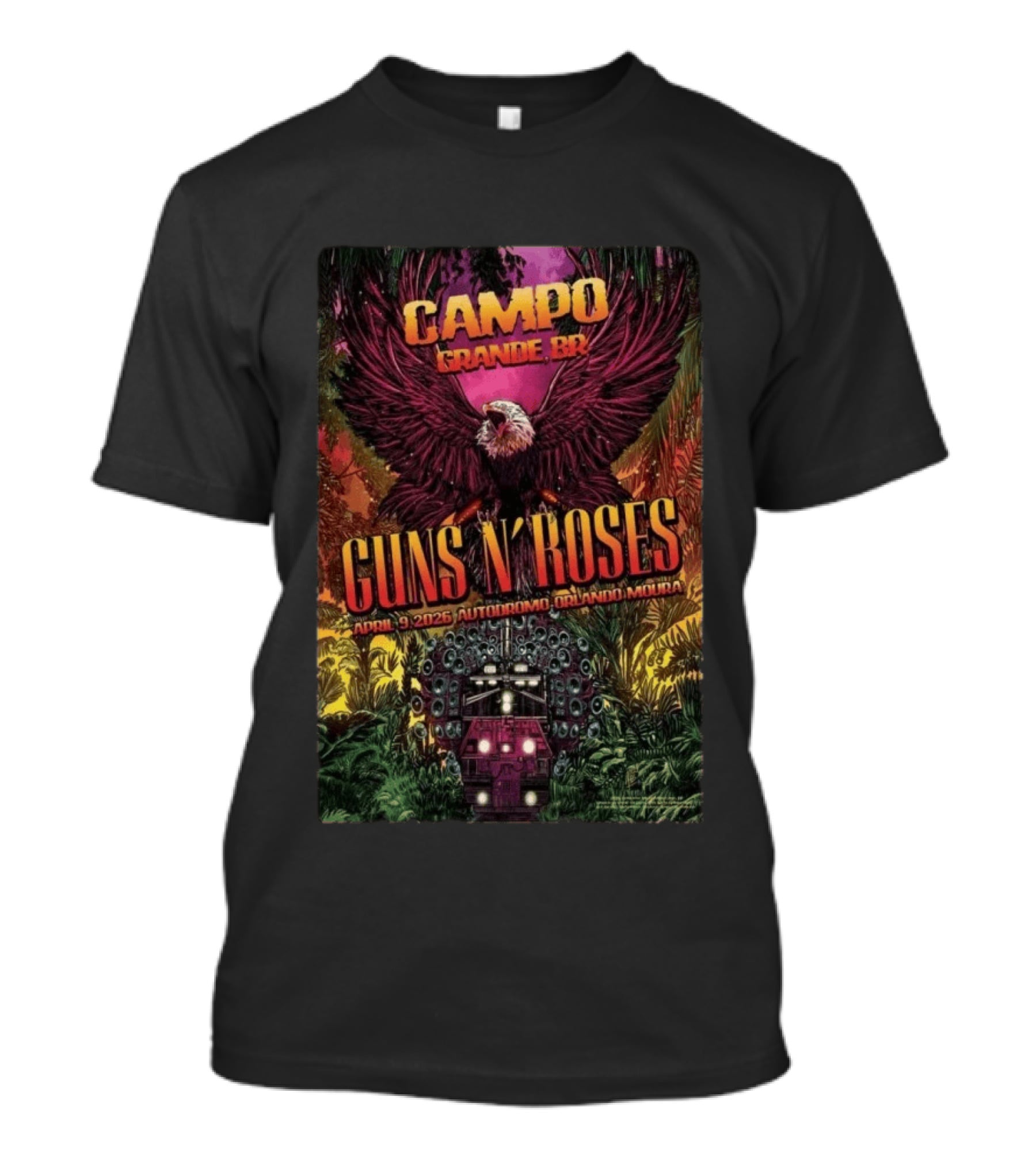 Campo Grande BR Guns N' Roses April 9 2026 Autodromo Orlando Moura Eagle Jungle T-Shirt