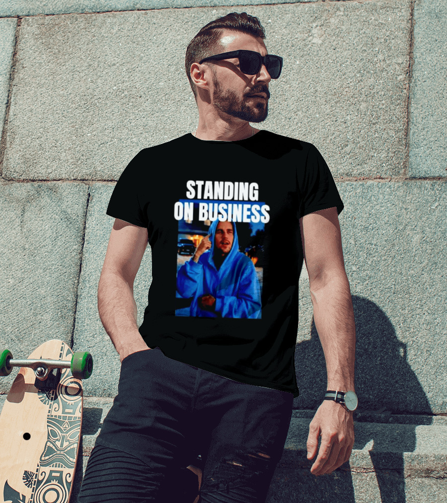 Standing On Business Blue Image T-Shirt