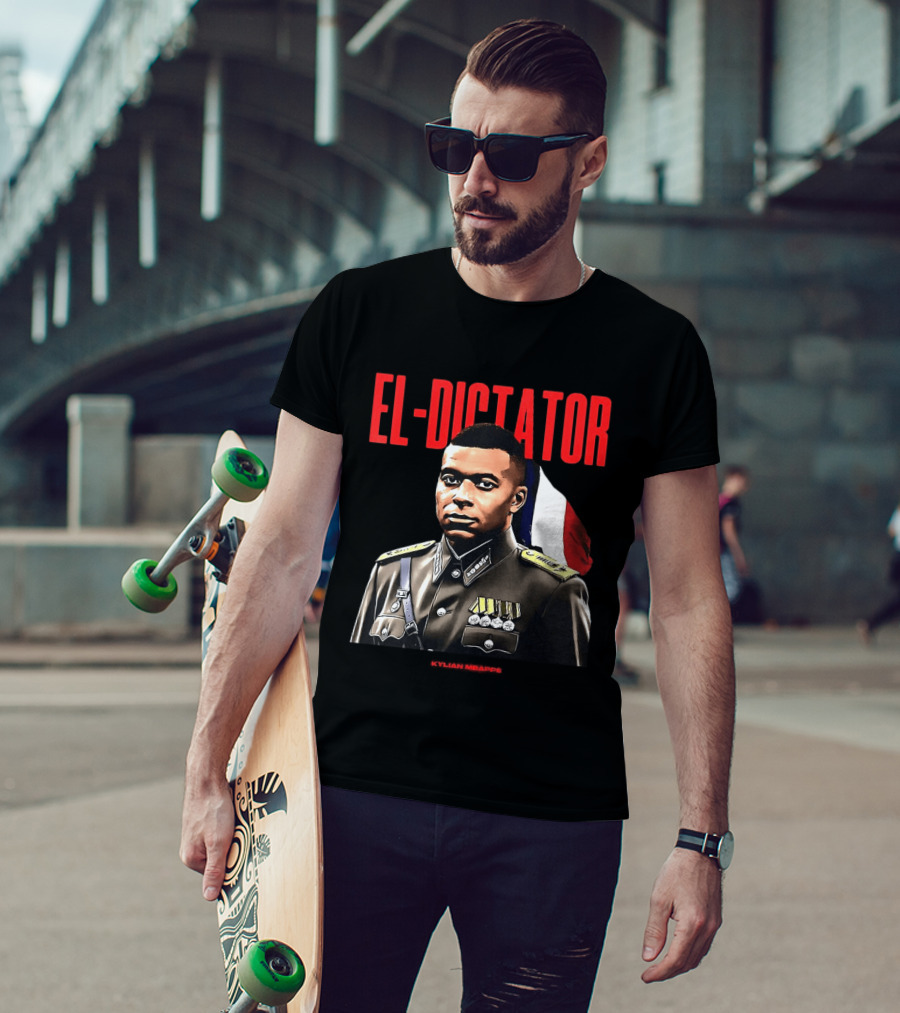 Kylian Mbappé El Dictator Military Uniform French Flag T-Shirt