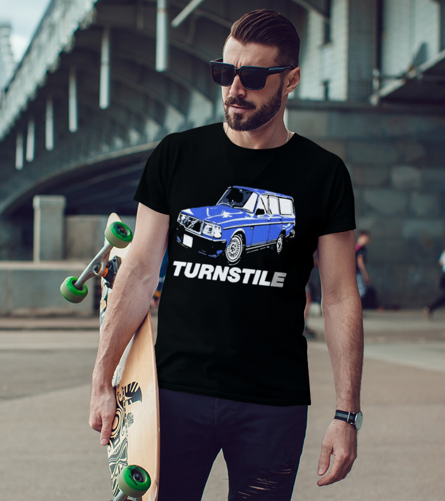 Turnstile Oversized Blue Car T-Shirt