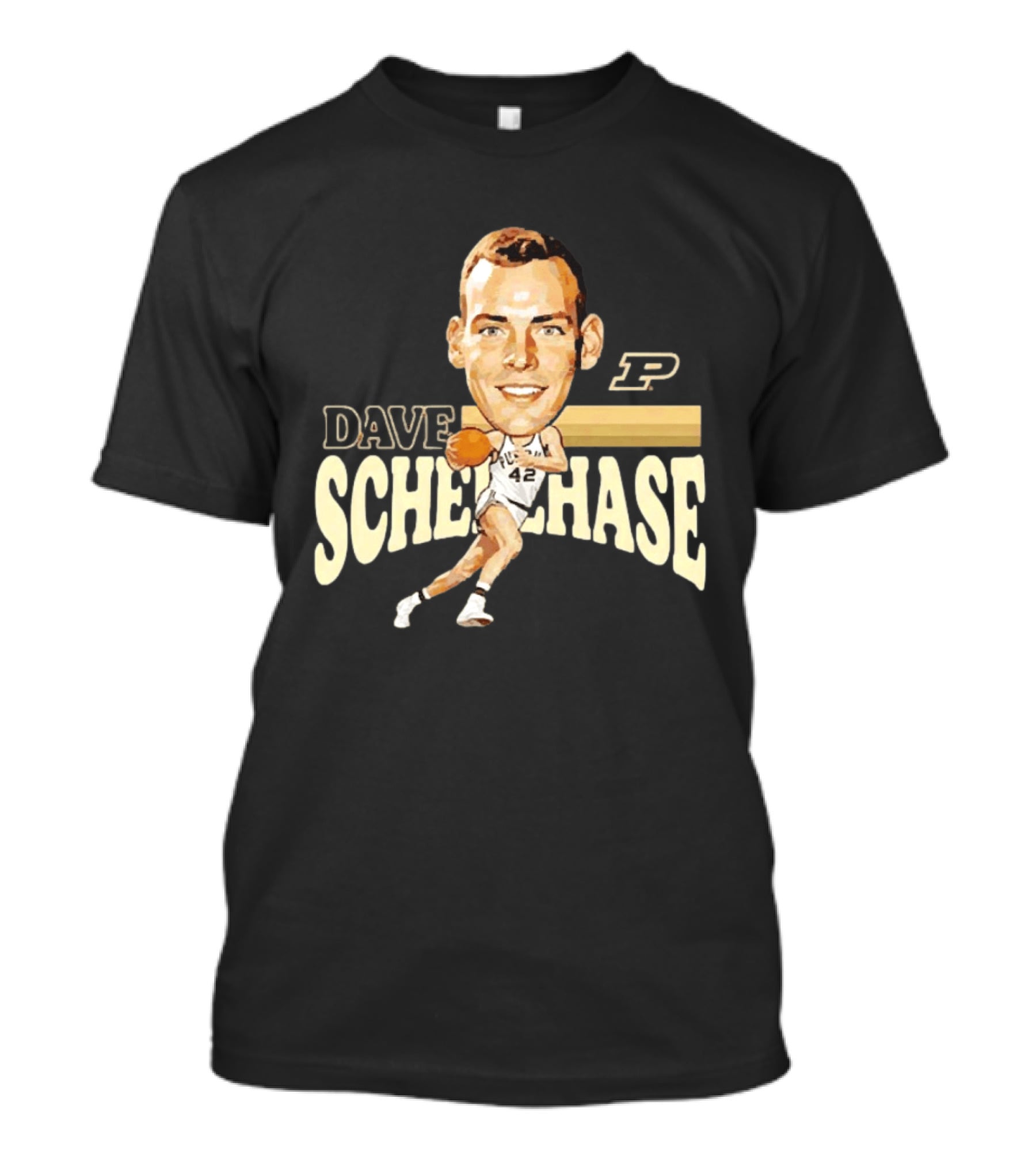 Dave Schellhase Purdue Boilermakers Basketball Legends Caricature 42 T-Shirt
