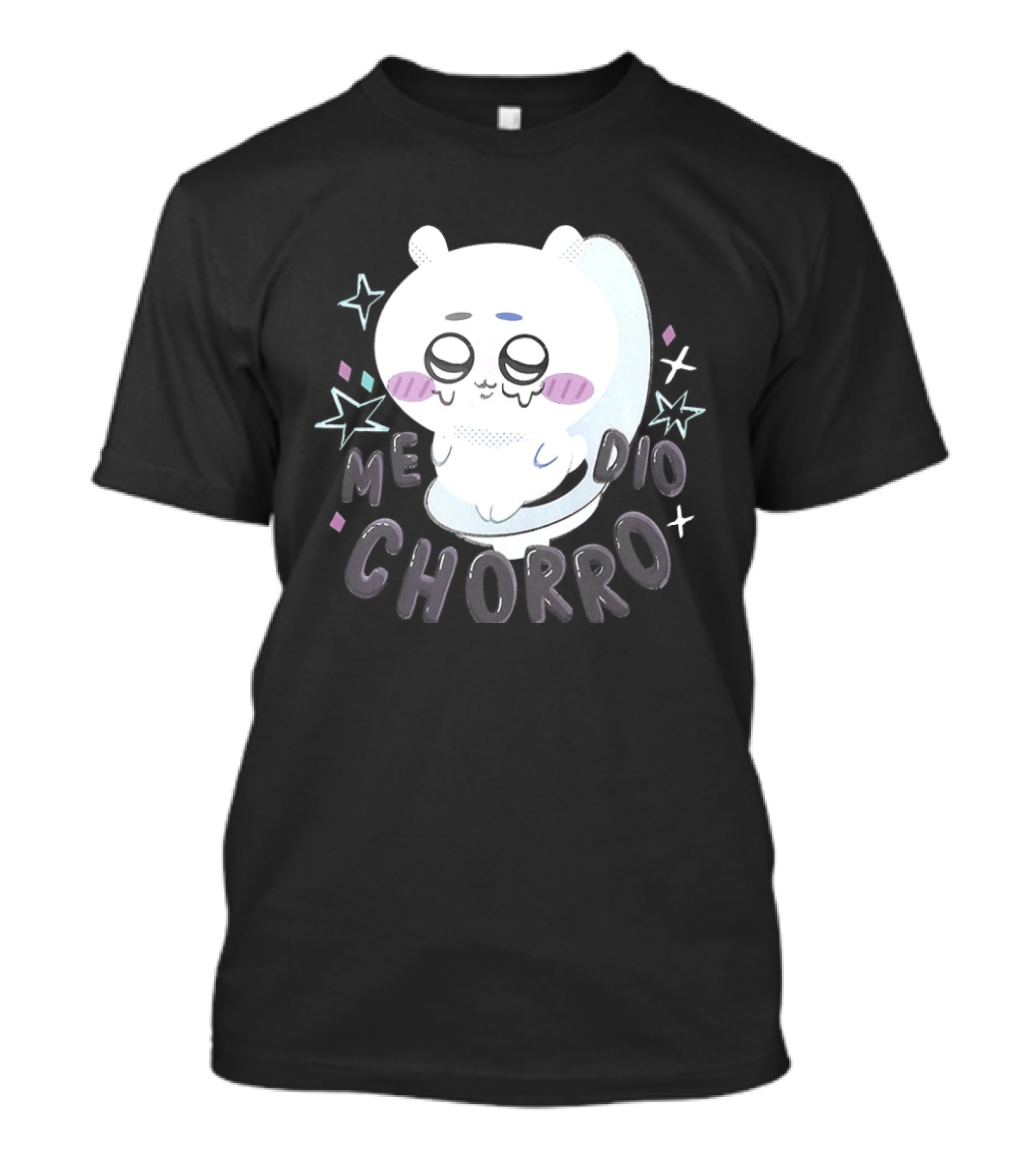 Hachiware Me Dio Chorro Chiikawa Cute Character Expression T-Shirt
