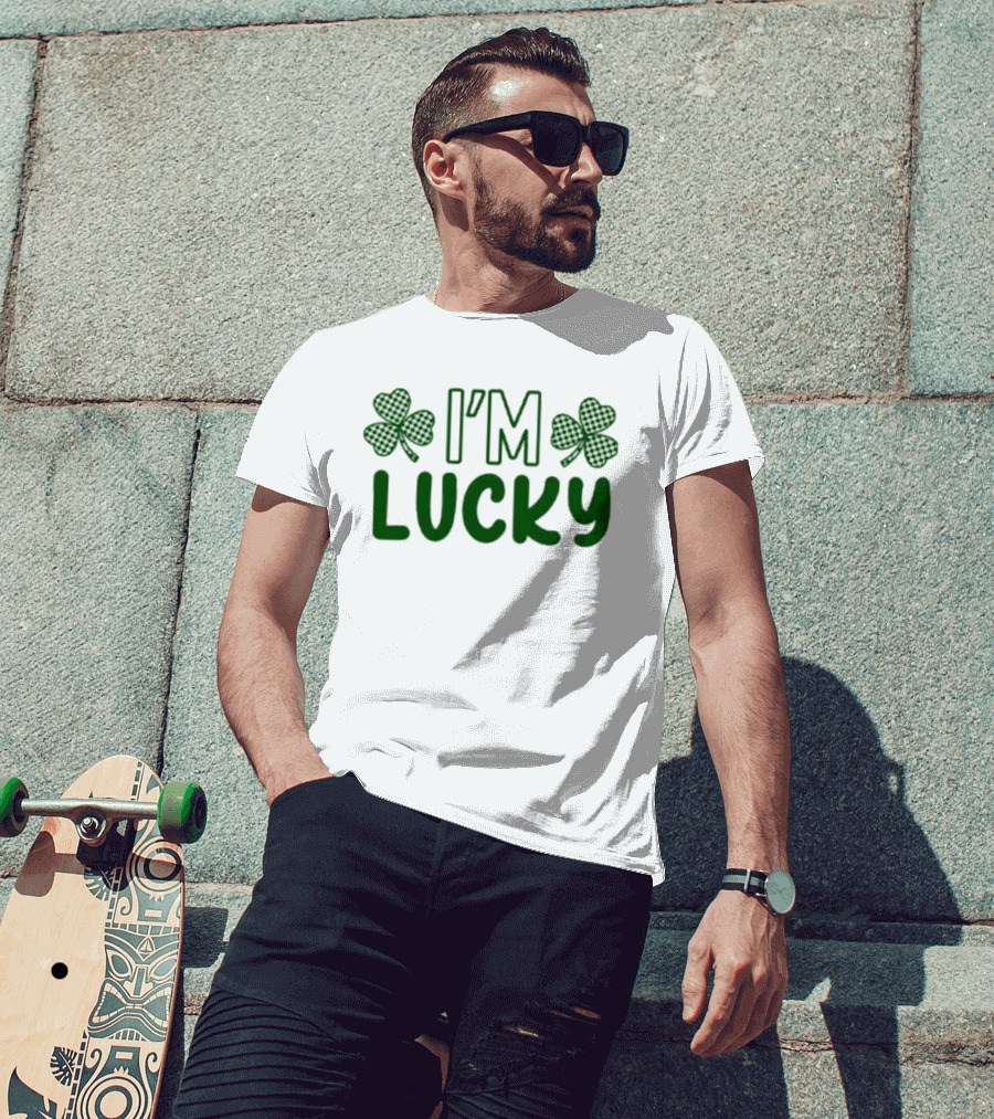 I'm Lucky Shamrock St. Patrick's Day Matching Outfit T-Shirt