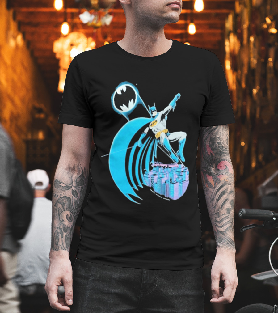 Wyco 1988 Batman DC Comics Retro Hero Gotham City Scene T-Shirt