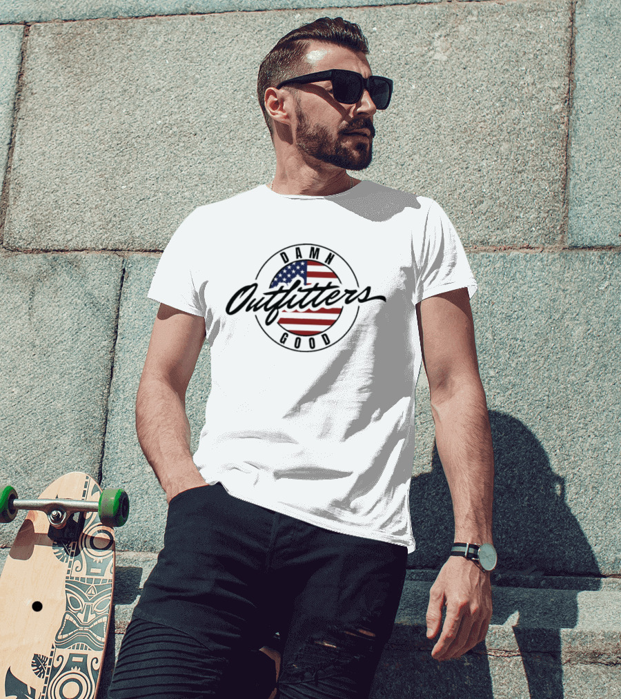 Damn Good Outfitters American Flag Circle T-Shirt