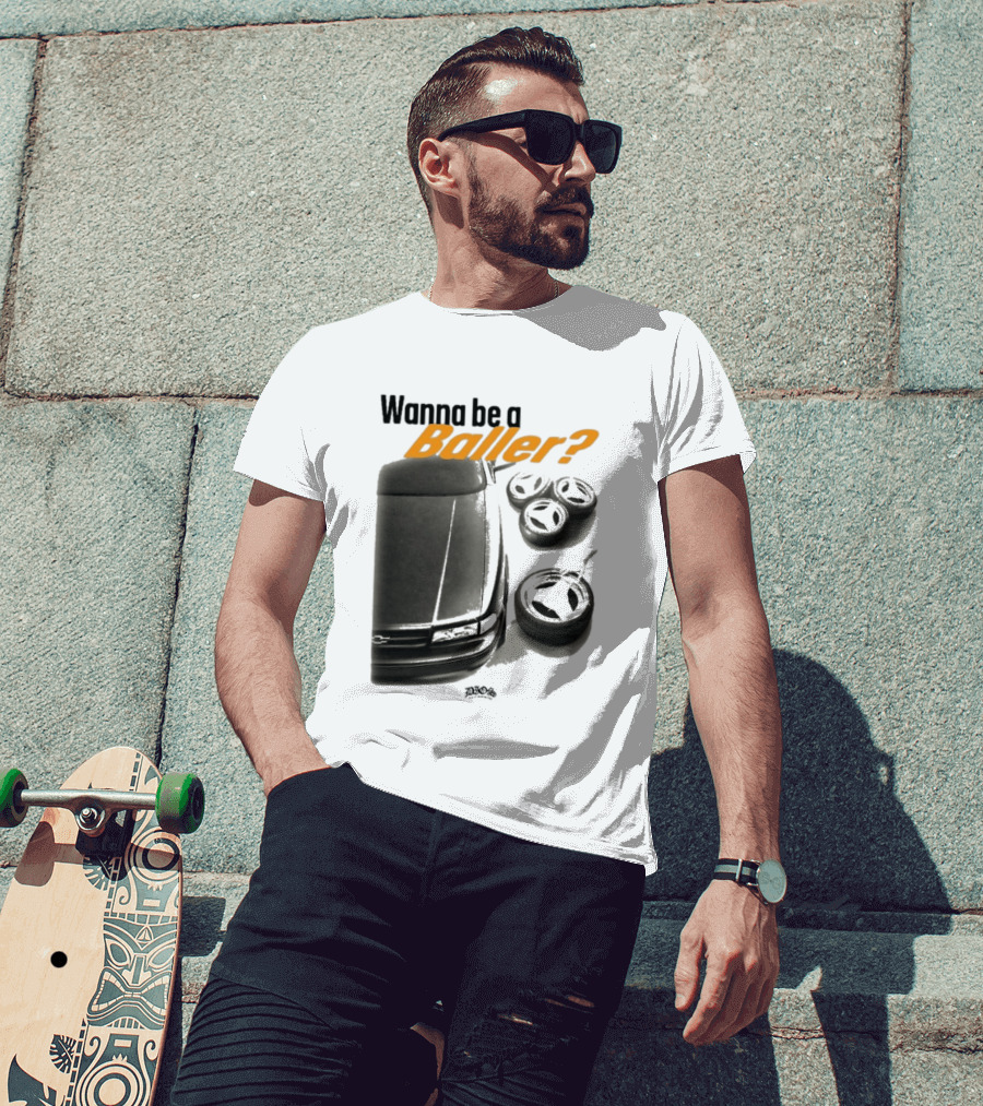 Wanna Be A Baller Chevy Car With Tires T-Shirt