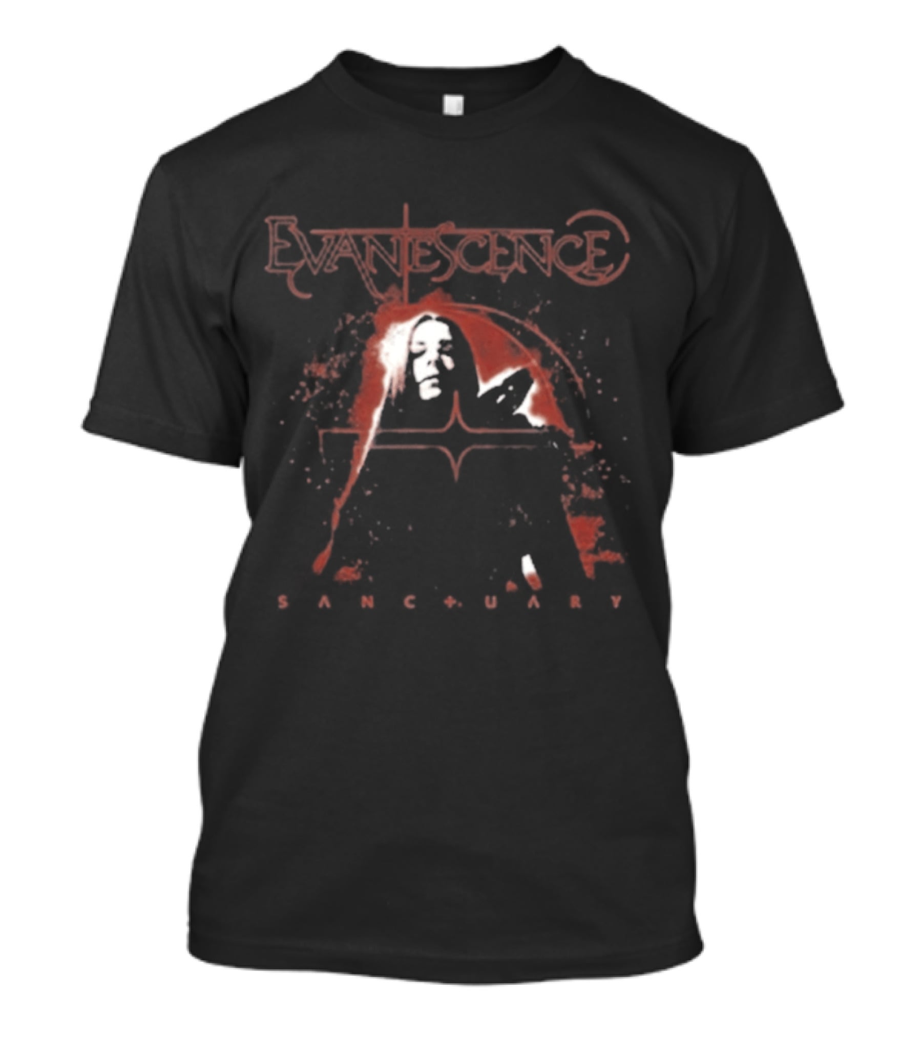 Evanescence High Contrast Red Sanctuary Album T-Shirt