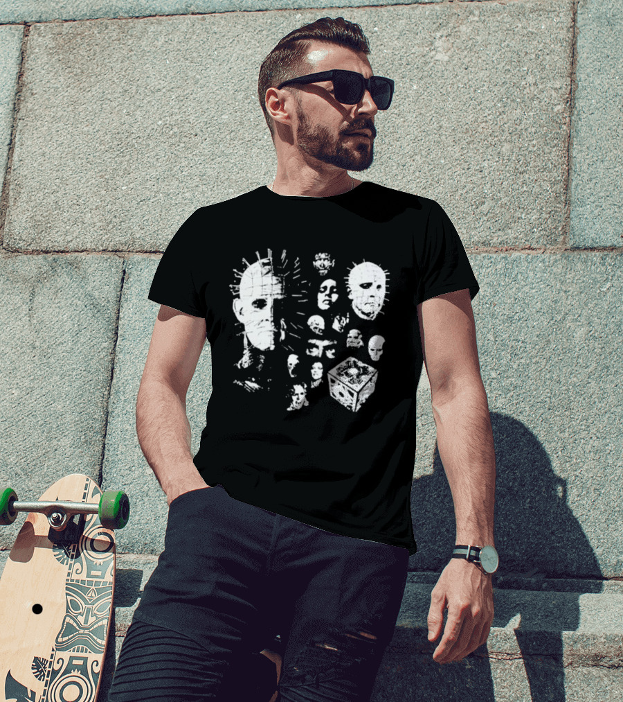 Futuremonsters Hellraiser Puzzle Box And Cenobite Faces T-Shirt