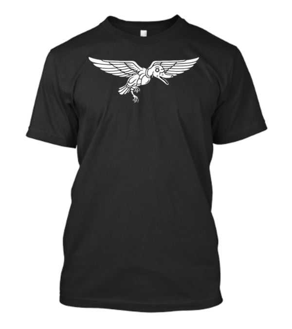 Peking Duk Nirvana Duck Illustration Winged Bird With Helmet T-Shirt
