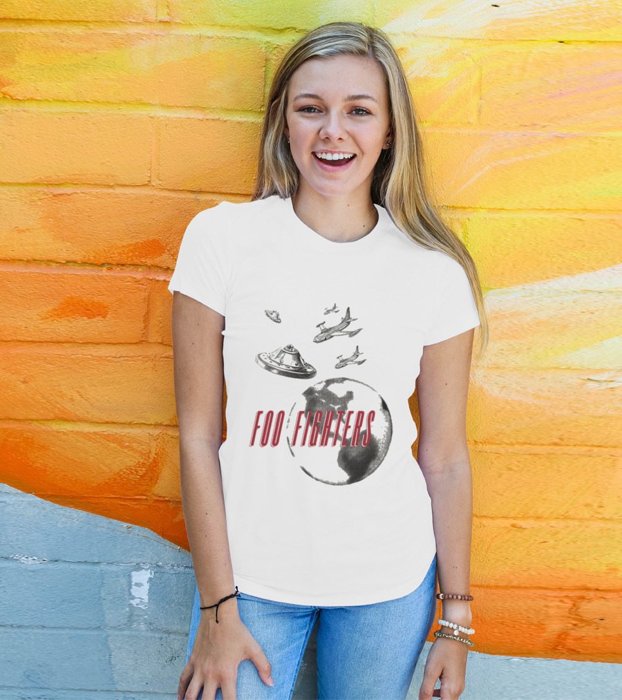 Foo Fighters UFO Earth And Aircraft Encounter T-Shirt
