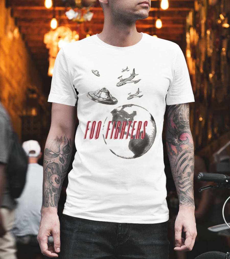 Foo Fighters UFO Earth And Aircraft Encounter T-Shirt
