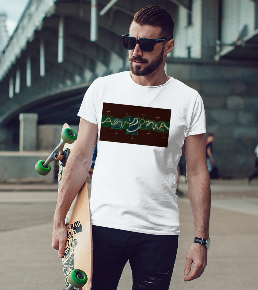 Amazonia Amazon River Map 2026 Peru Anavilhanas Mapará Teotônio Rondônia Amupá Açu Amacá T-Shirt