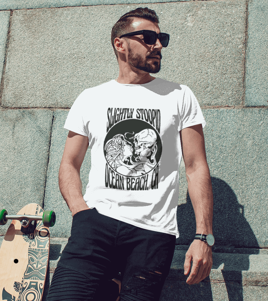 Slightly Stoopid Ocean Beach Skull Kiss T-Shirt