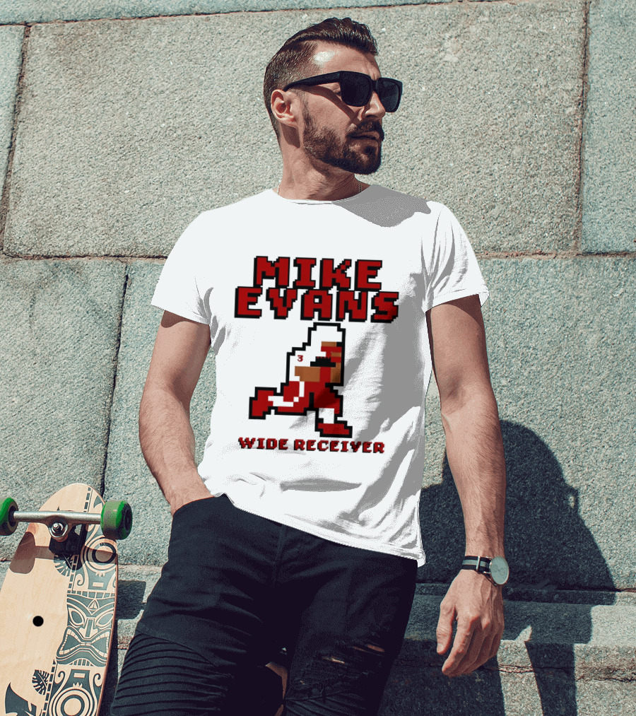 Mike Evans 8 Bit Wide Receiver NFL Football T-Shirt