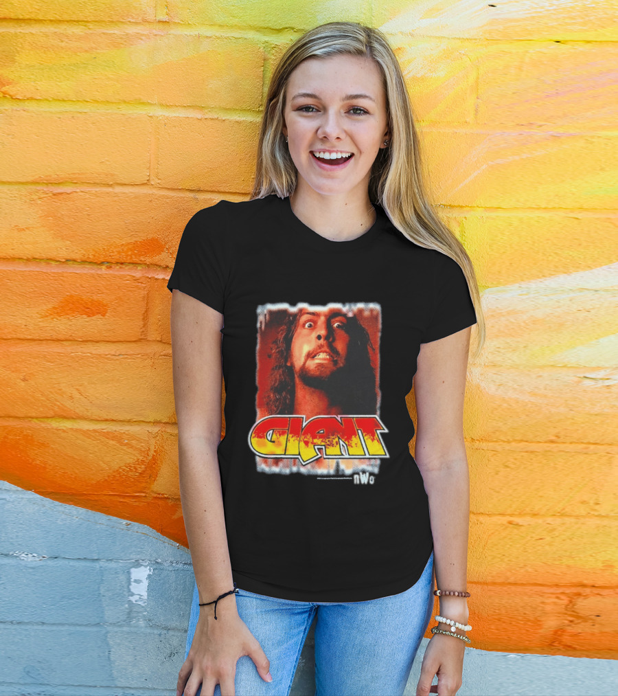 Andre Giant NWo Wrestling Iconic Giant Text And Intense T-Shirt