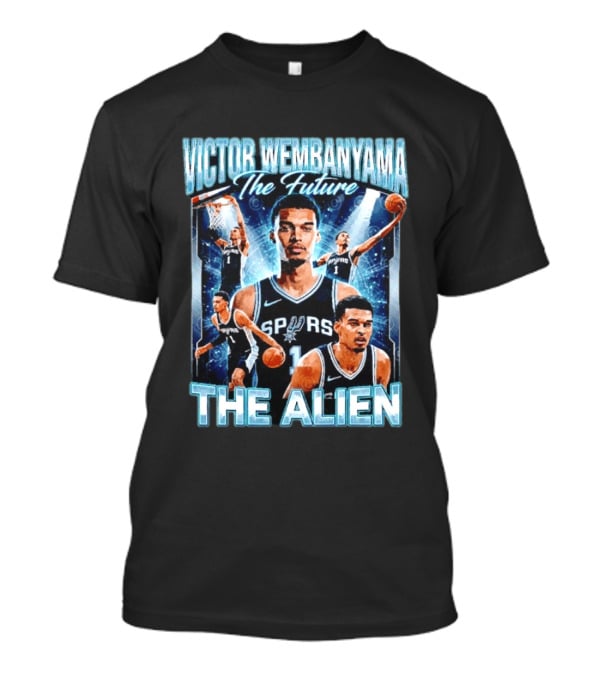 Victor Wembanyama The Future San Antonio Spurs The Alien Basketball Collage T-Shirt