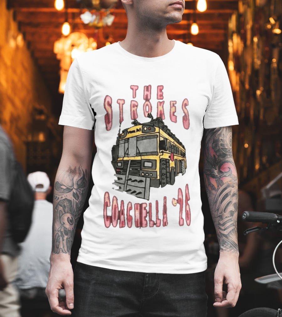 The Strokes Coachella 26 Indio California Bus T-Shirt