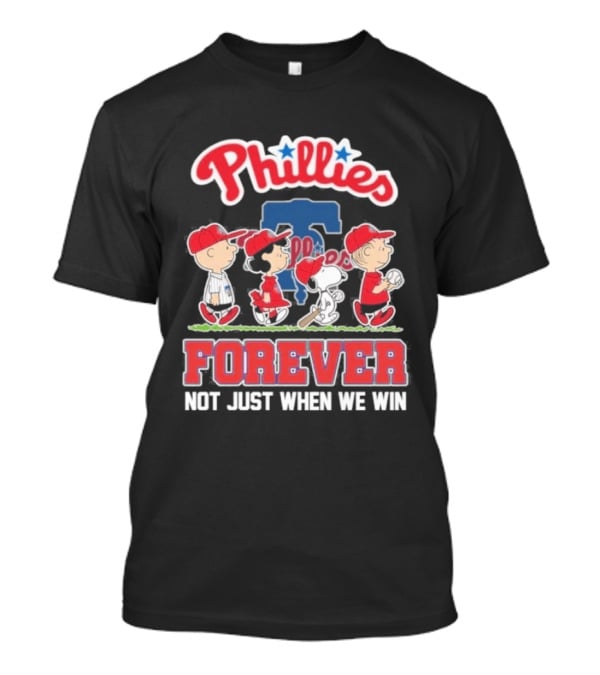 Philadelphia Phillies Peanuts Collaboration Abbey Road Forever Not Just When We Win T-Shirt