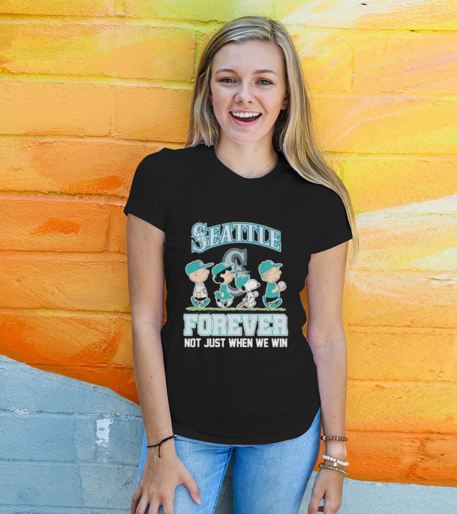 Seattle Peanuts Abbey Road Forever Not Just When We Win 2026 T-Shirt