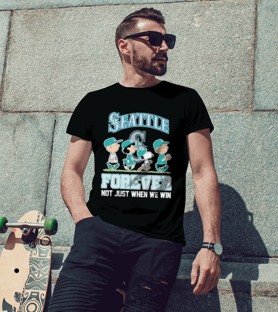 Seattle Peanuts Abbey Road Forever Not Just When We Win 2026 T-Shirt