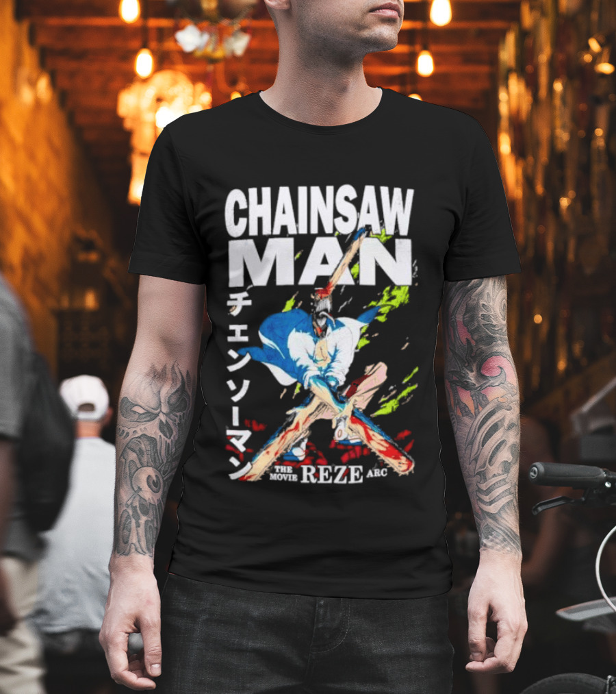 Chainsaw Man Movie Reze Arc Splatter Bold Japanese T-Shirt