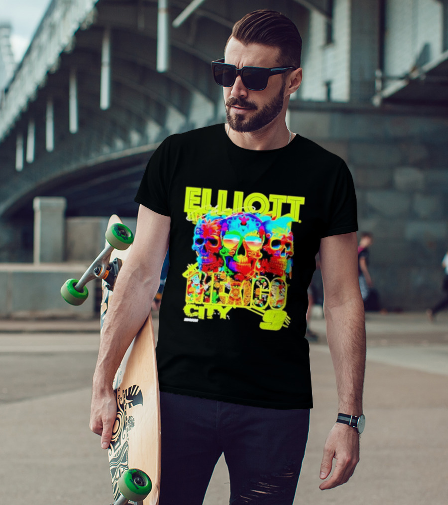 Elliott Mexico City Multicolor Skull T-Shirt