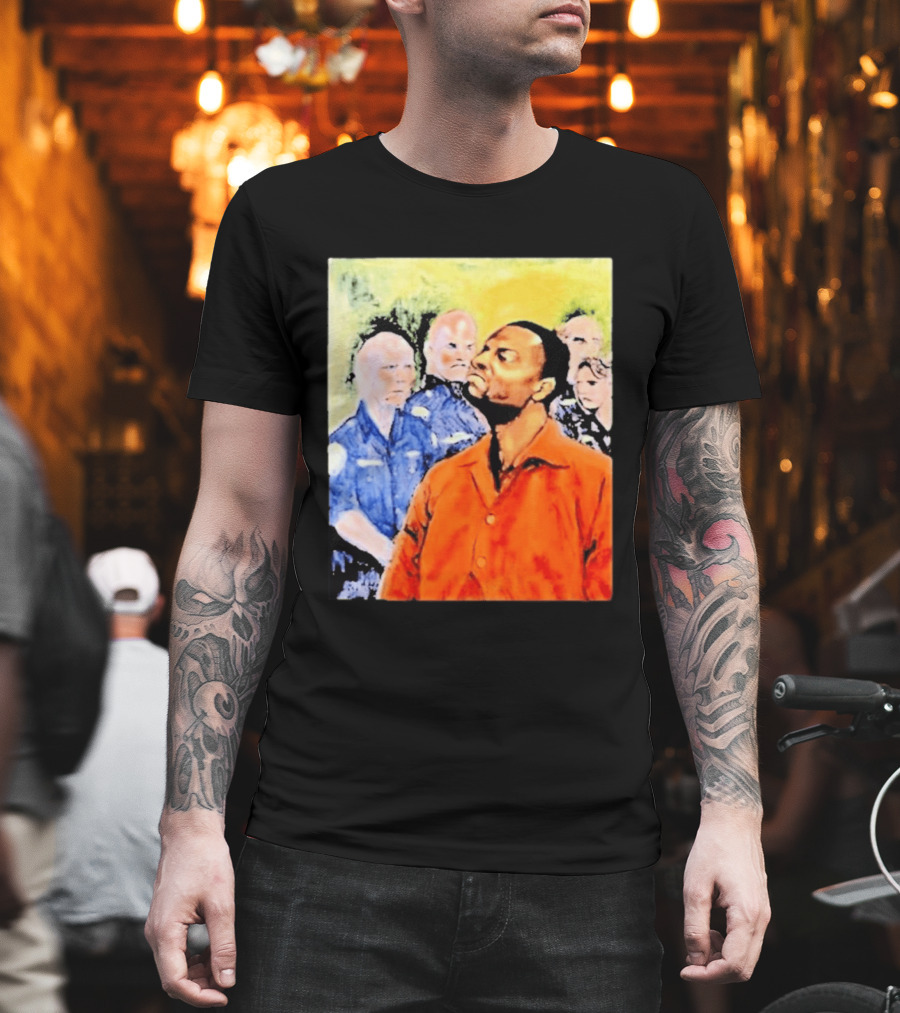 Rodney Hilton Jr Cloutfishing Artwork With Police Officers T-Shirt