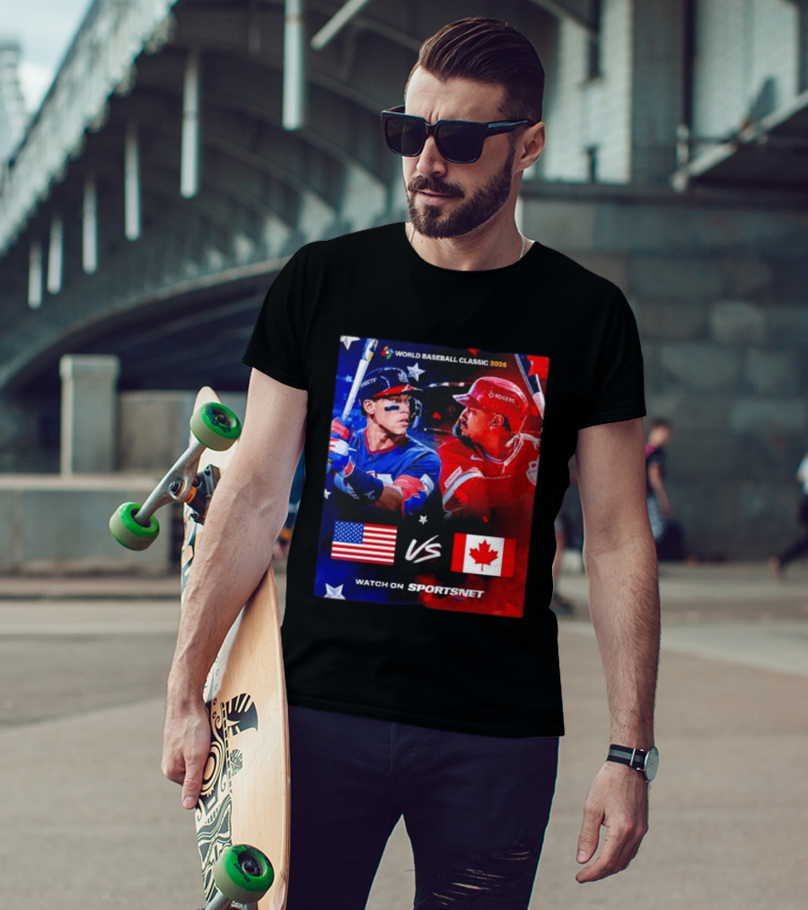 World Baseball Classic 2026 USA Vs Canada Sportsnet Event T-Shirt
