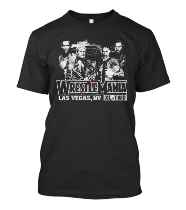 WrestleMania Las Vegas NV XL Two WWE Legends T-Shirt