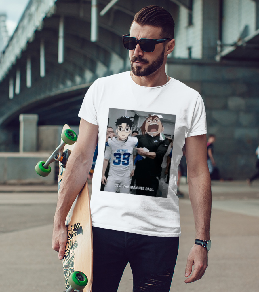 Detroit Lions Anime Give The Man His Ball T-Shirt