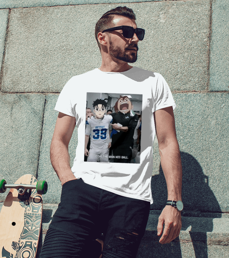 Detroit Lions Anime Give The Man His Ball T-Shirt