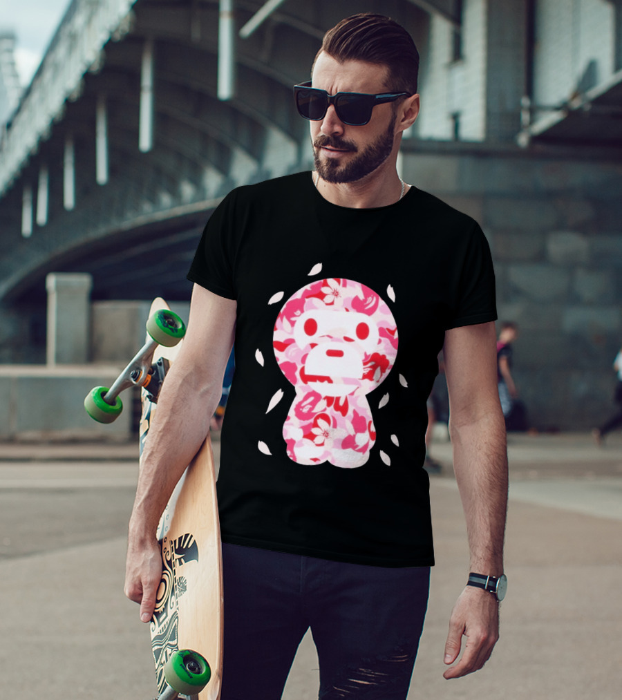 Abc Sakura Camo Baby Milo Cropped Blossom Series T-Shirt