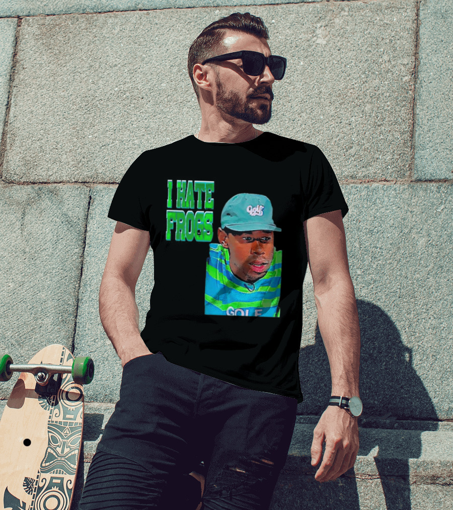 Tyler The Creator I Hate Frogs Meme Golf Hat Striped T-Shirt