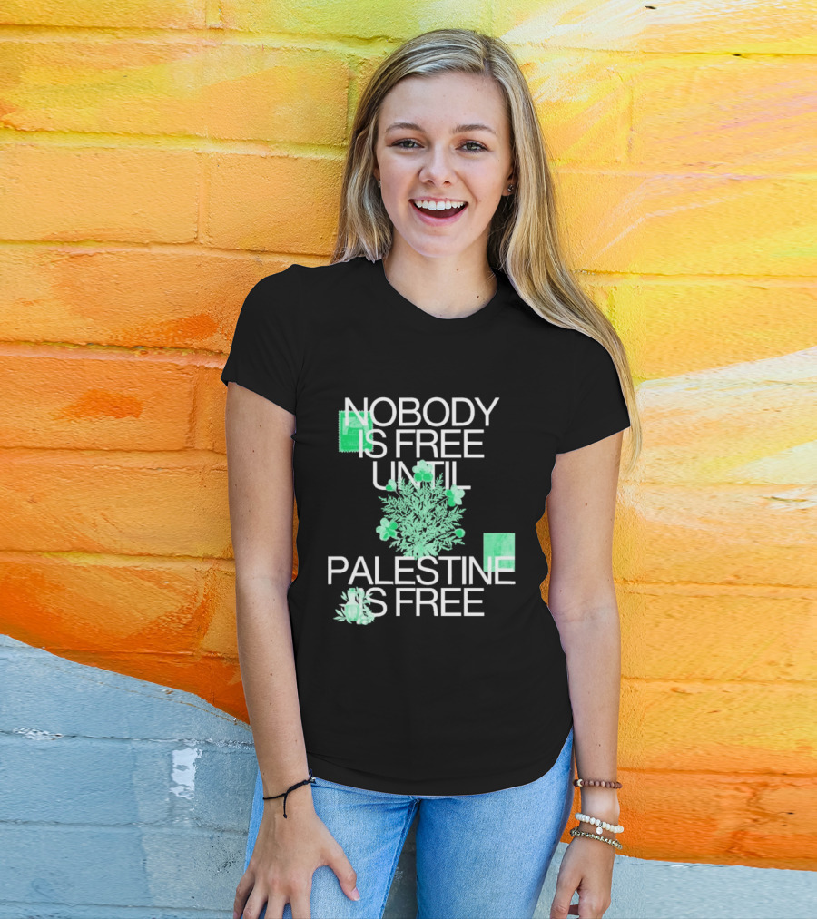 Nobody Is Free Until Palestine Is Free St. Patrick's Day Shamrock T-Shirt