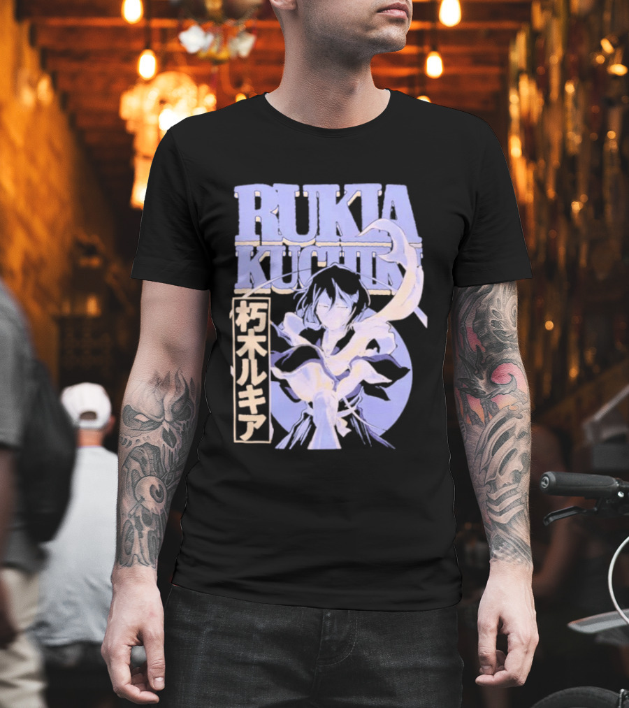 Bleach Rukia Kuchiki Anime Character Illustration Japanese T-Shirt