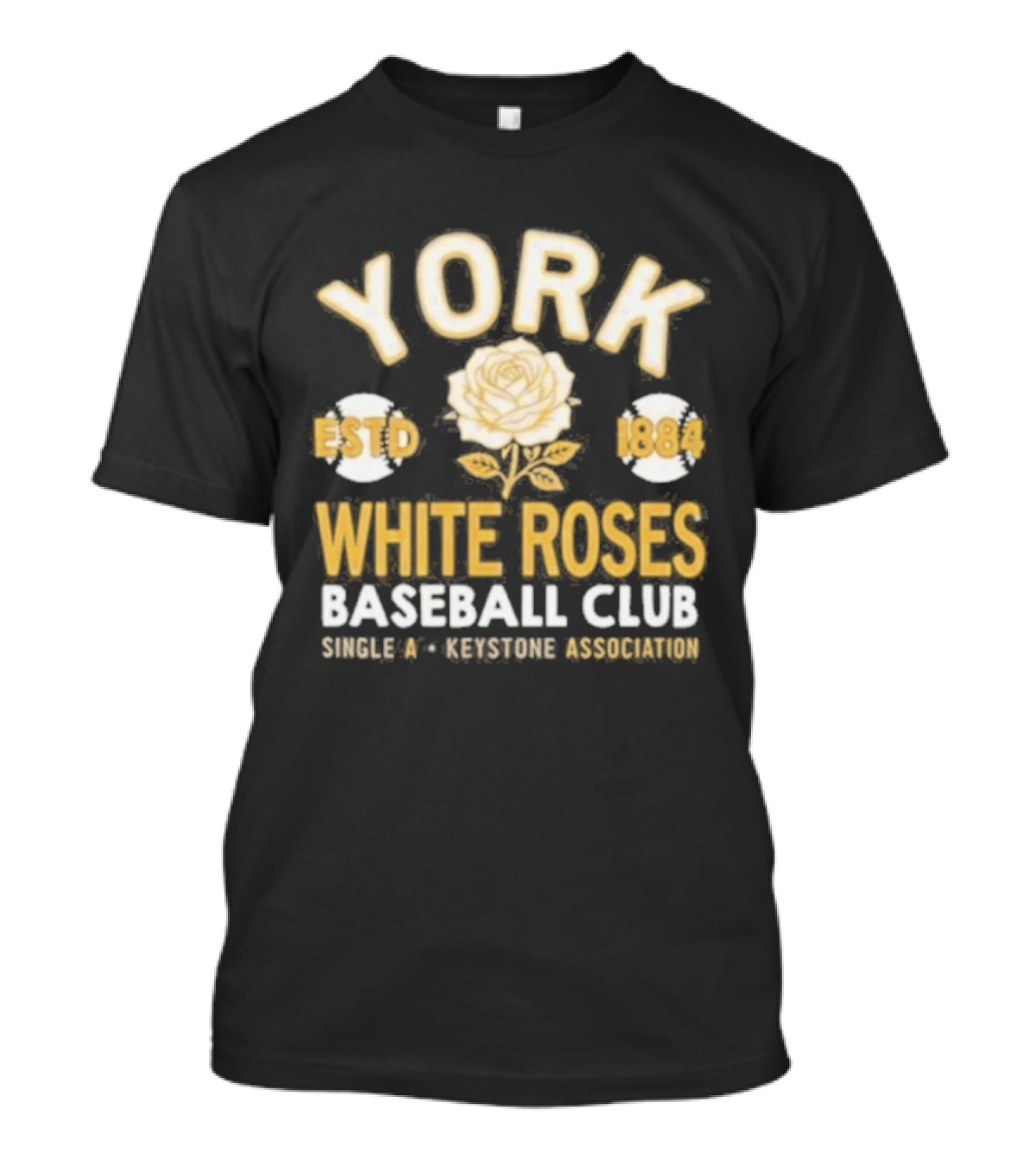 York White Roses Baseball Club Estd 1884 Classic Sports T-Shirt
