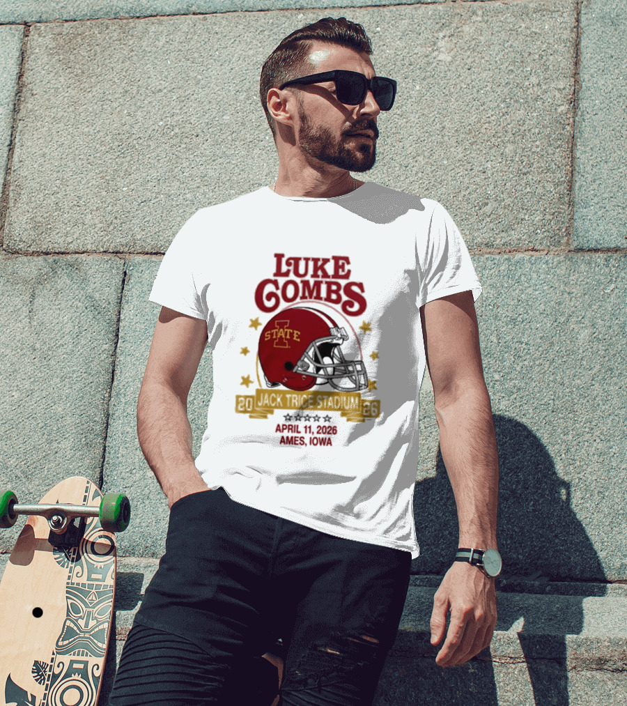 Luke Combs Iowa State Cyclones Football April 11 2023 Ames Iowa T-Shirt