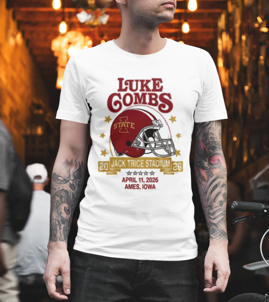 Luke Combs Iowa State Cyclones Football April 11 2023 Ames Iowa T-Shirt