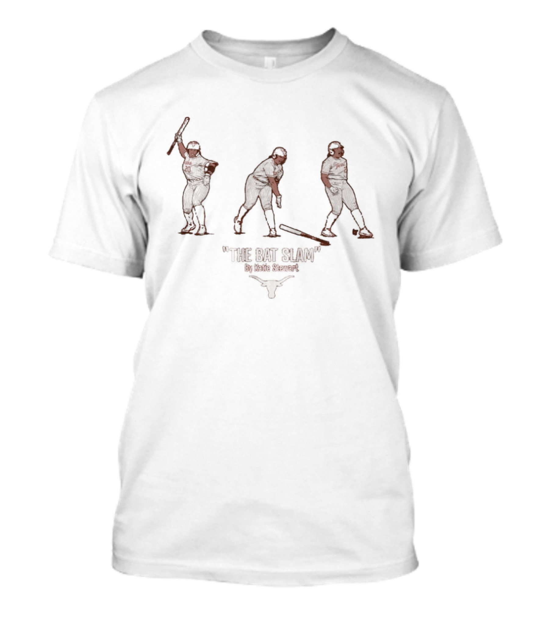 Texas Softball The Bat Slam Katie Stewart Play T-Shirt