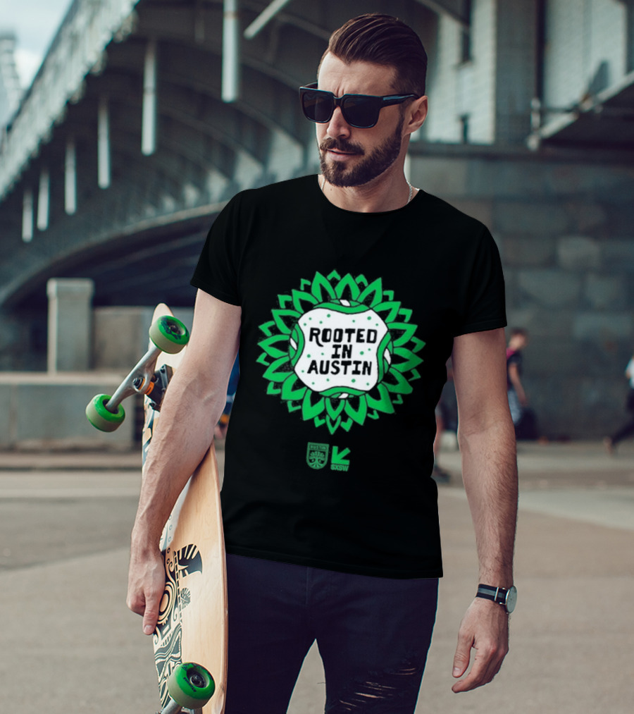 Rooted In Austin Austin FC SXSW Collaboration T-Shirt