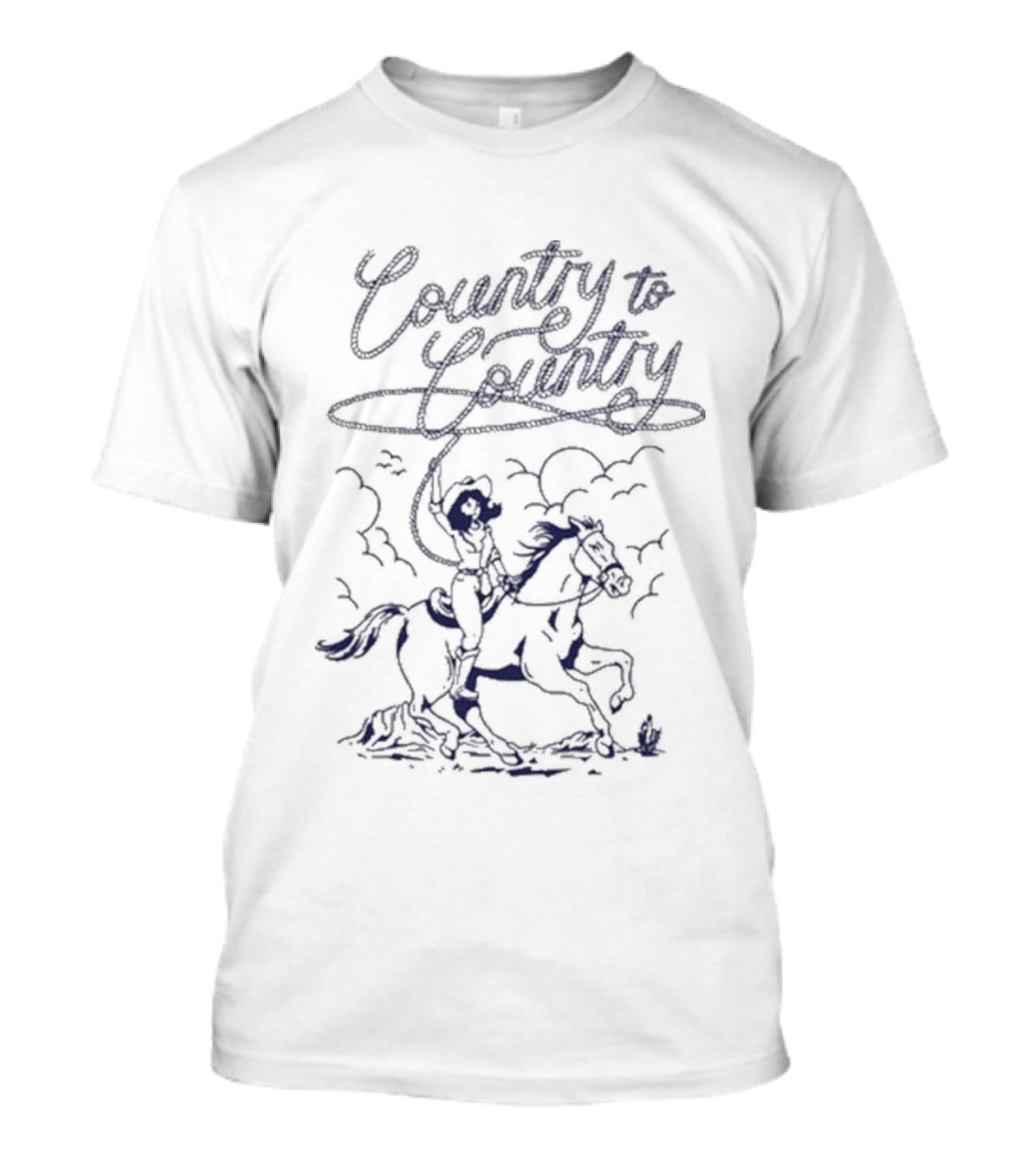 Country To Country 2026 Tour Rodeo Rider Horse Cowboy Adventure T-Shirt
