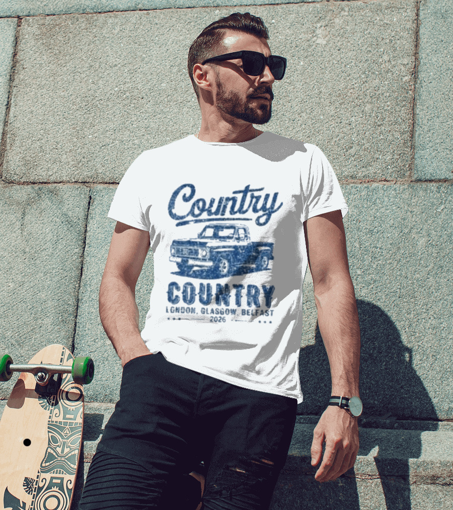 Country To Country London Glasgow Belfast 2026 Classic Car T-Shirt